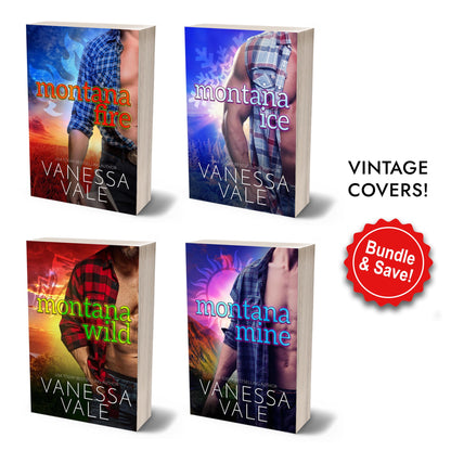 Small Town Romance PAPERBACK BUNDLE - Vintage Covers for the Big Sky Boyfriends Series